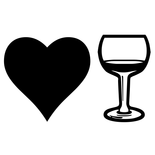 ♥🍷 Emoji Domain black and white Symbola rendering